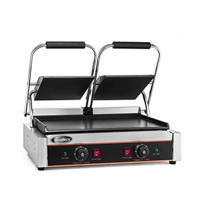 Plancha Panini Grill Acanalada/Lisa Doble HEG-813A